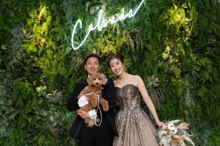 《大切なペットと》チャペルやガーデンで撮影できる