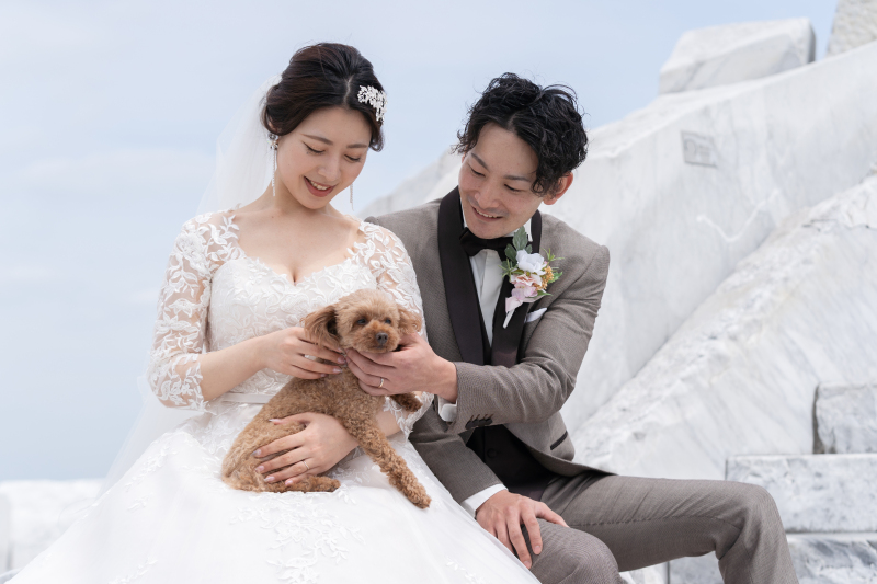 フォトウエディング福山_ペットと一緒に撮影できる