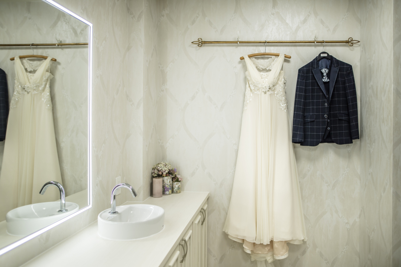 撮影当日も貸切ブライズルームでゆっくりお仕度