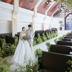 チャペル内グリーン装飾一式