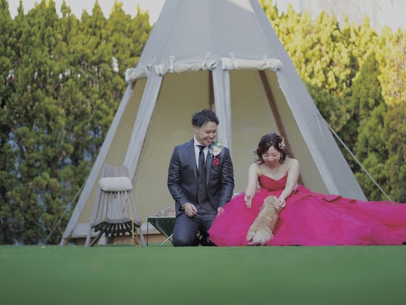 フォトウエディング福山_ペットと一緒に撮影できる