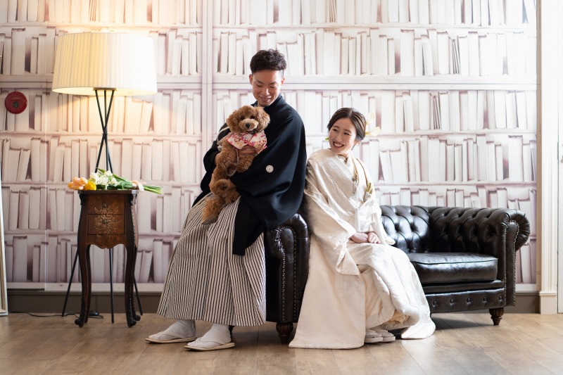 フォトウエディング福山_ペットと一緒に撮影できる