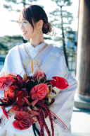 真朱×ベージュ