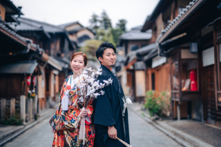 和装ロケーションフォト【東山＆五重塔＆八坂庚申堂】