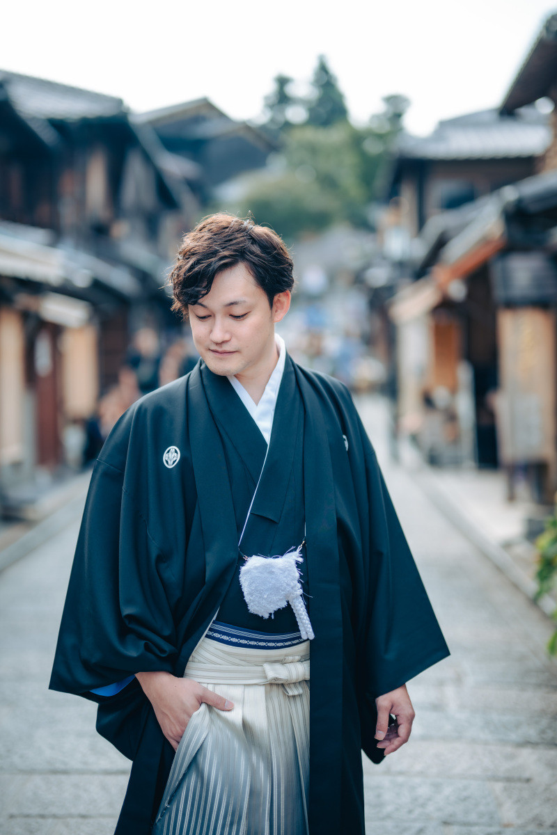 黒紋付と『ぼかし』の袴