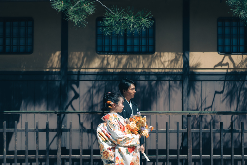 歴史ある街並みで