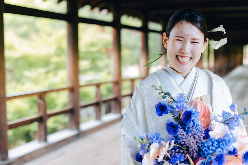 にっこり笑顔で