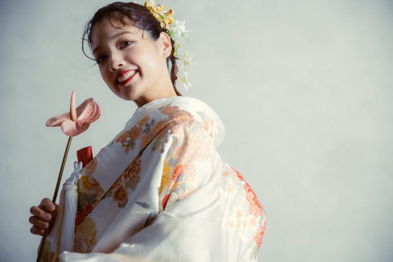 スタジオフォトも完備！シンプルな背景で