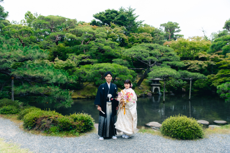 美しい日本庭園の広がる白河院にて