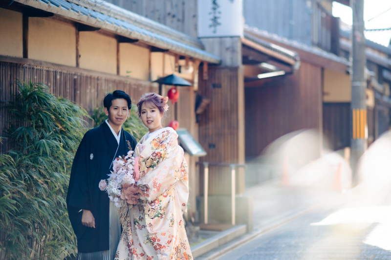 京都の街並みで