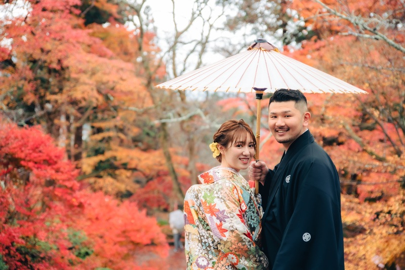 日本の寺院ならではな雰囲気の中で