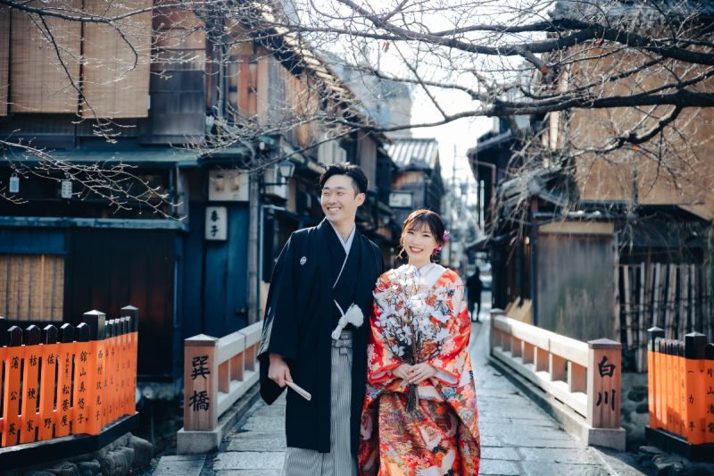 冬枯れの京都祇園にて