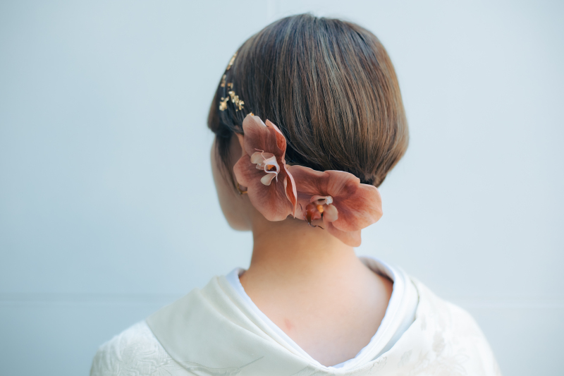 ヘッド装花はレンタルで