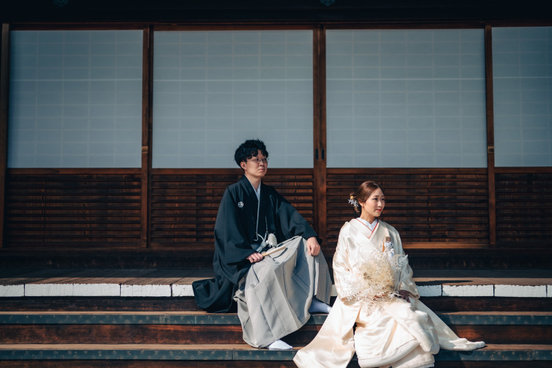 階段を活かした個性的なフォト