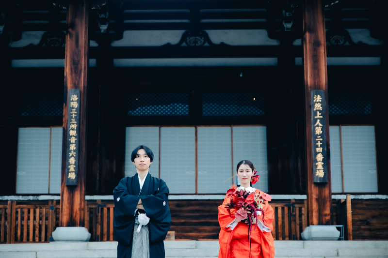 歴史を感じられる寺院でのロケーションフォト