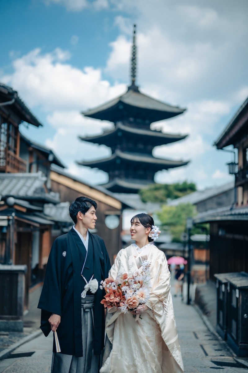 五重塔とお二人