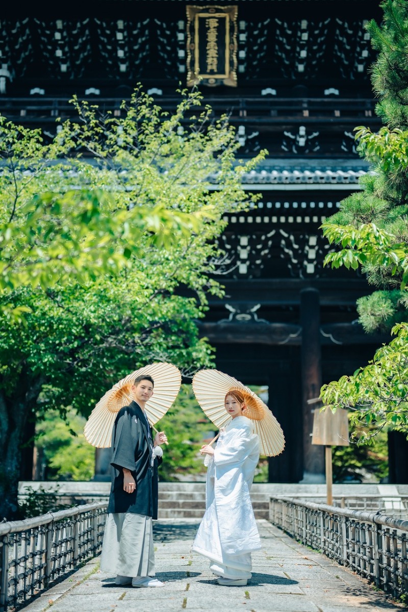 番傘ショットで和装ショットを