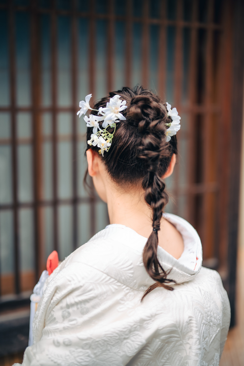 和装姿でもトレンドを取り入れて