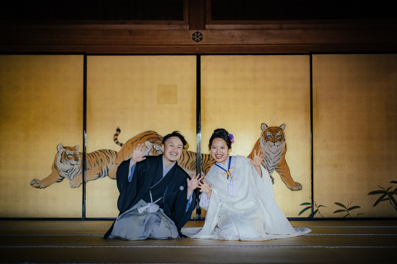 虎ポーズで撮影！