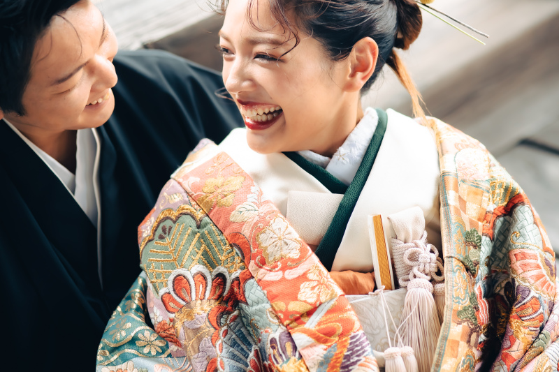 自然な笑顔はおふたりだからこそ