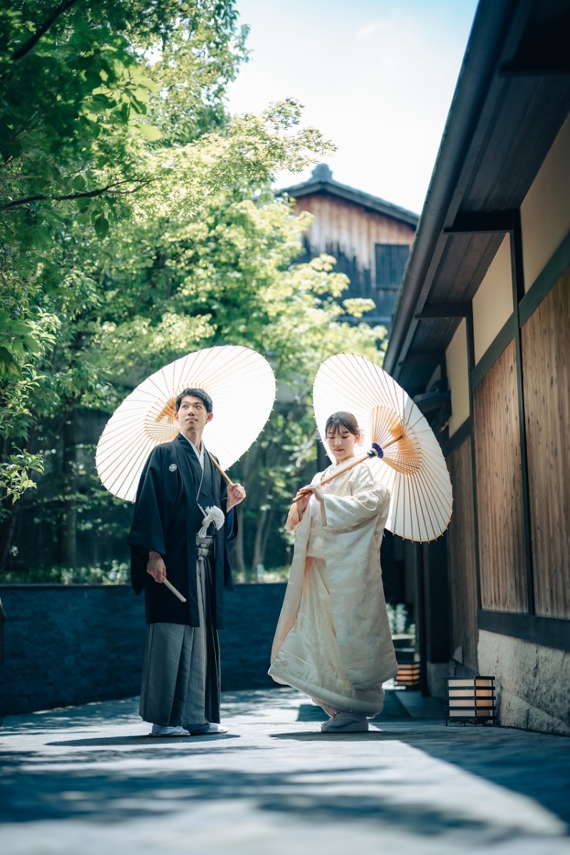 番傘で大人一花