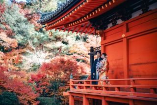 和装ロケーション撮影（毘沙門堂）