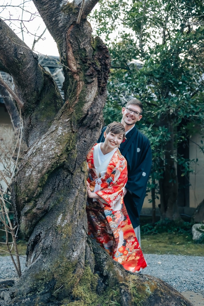 二人でひょっこり