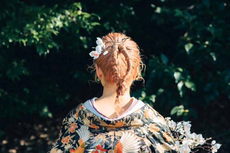 とびきりモダンでおしゃれな和装ヘア