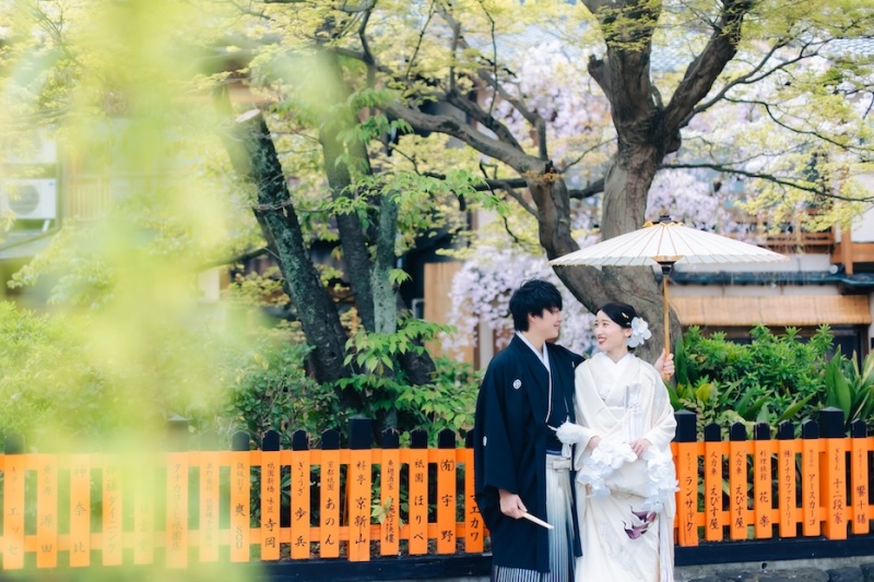 和傘でクールに