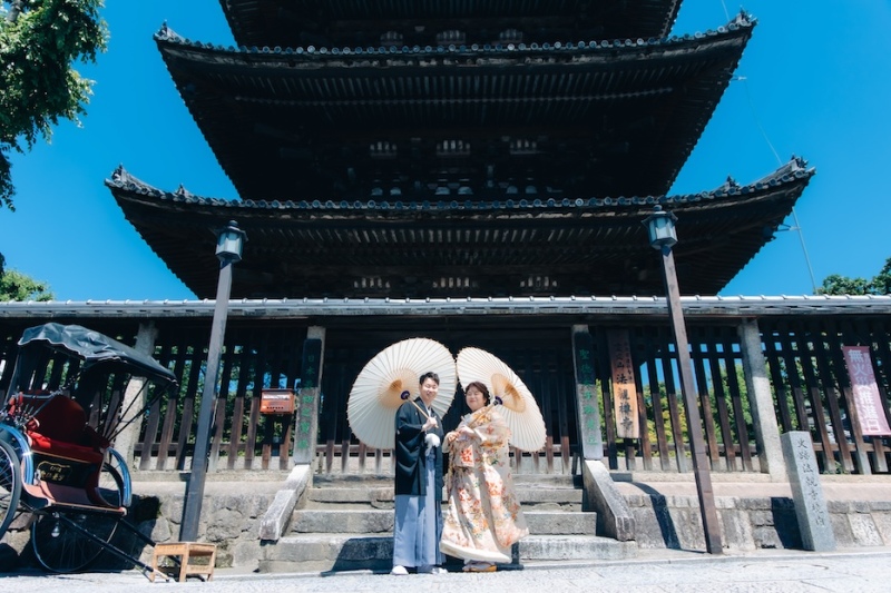 番傘で違った雰囲気に