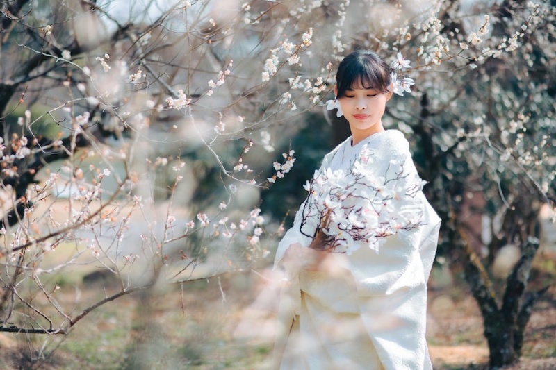 梅の花×白無垢