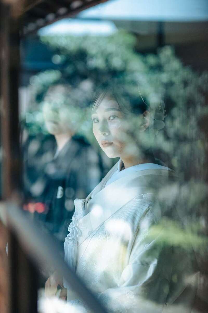 窓から見えるお二人