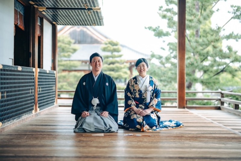 大覚寺でのお正座写真