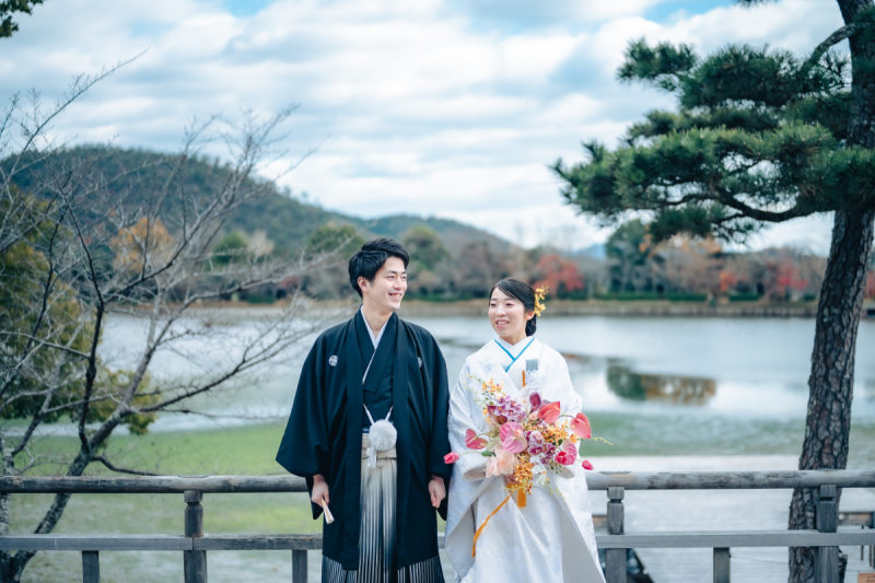 大覚寺の敷地内に広がる大沢池