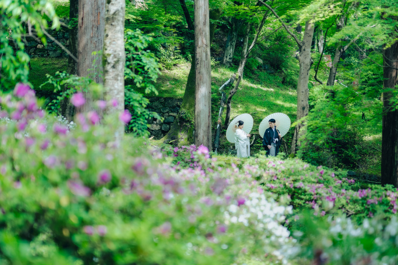 森の中でのお二人