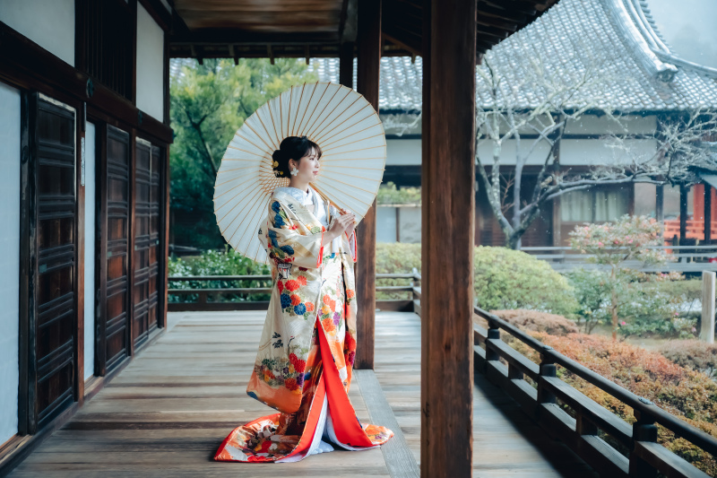 番傘を添えてのソロショット