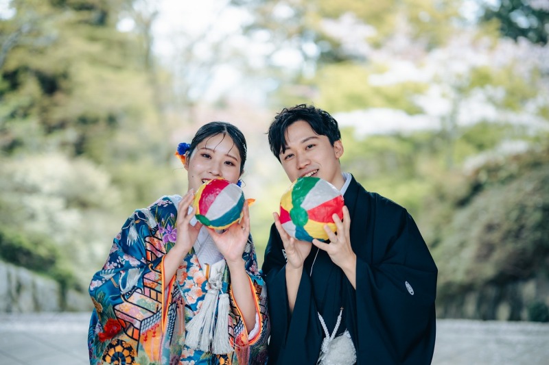 カメラに向かってにっこり