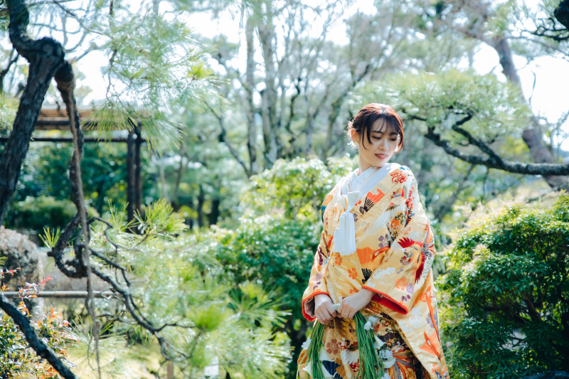 和装に人気の庭園をご用意しております。