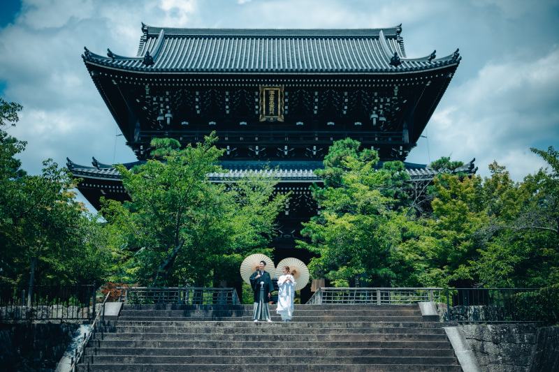 【大本山 金戒光明寺】特別拝観・申請料込み|虎の襖絵と夫婦結びの祈願フォトプラン|和装1着データ付き