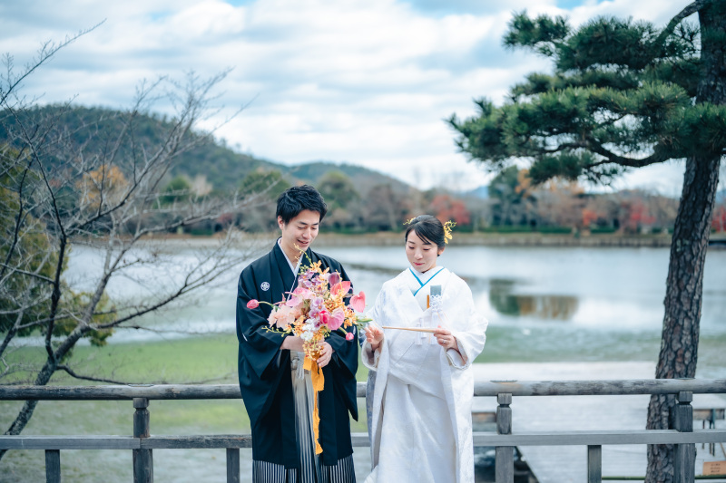 ☆京都満喫一花SP☆【大覚寺】自然に囲まれた嵯峨の桜・竹林・庭池・境内等魅力スポット多数♪和装1着1ヵ所ロケーションプラン
