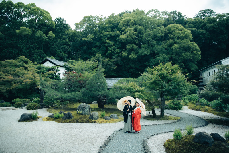 【大本山 金戒光明寺】特別拝観・申請料込み|虎の襖絵と夫婦結びの祈願フォトプラン|和装1着データ付き