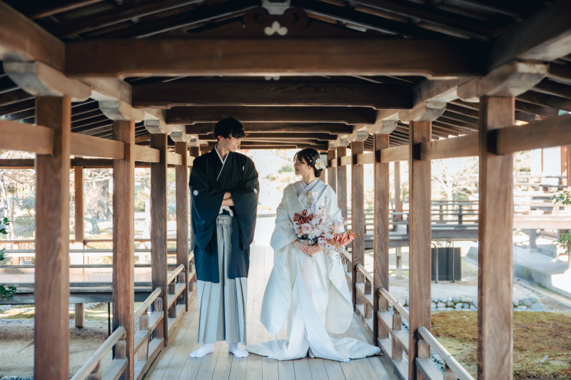 ☆京都満喫一花SP☆【大覚寺】自然に囲まれた嵯峨の桜・竹林・庭池・境内等魅力スポット多数♪和装1着1ヵ所ロケーションプラン