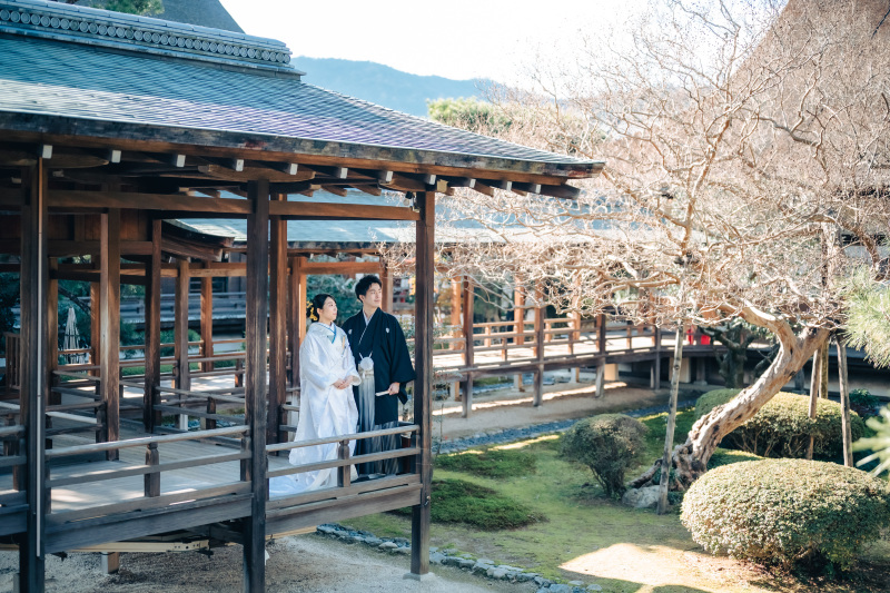 ☆京都満喫一花SP☆【大覚寺】自然に囲まれた嵯峨の桜・竹林・庭池・境内等魅力スポット多数♪和装1着1ヵ所ロケーションプラン