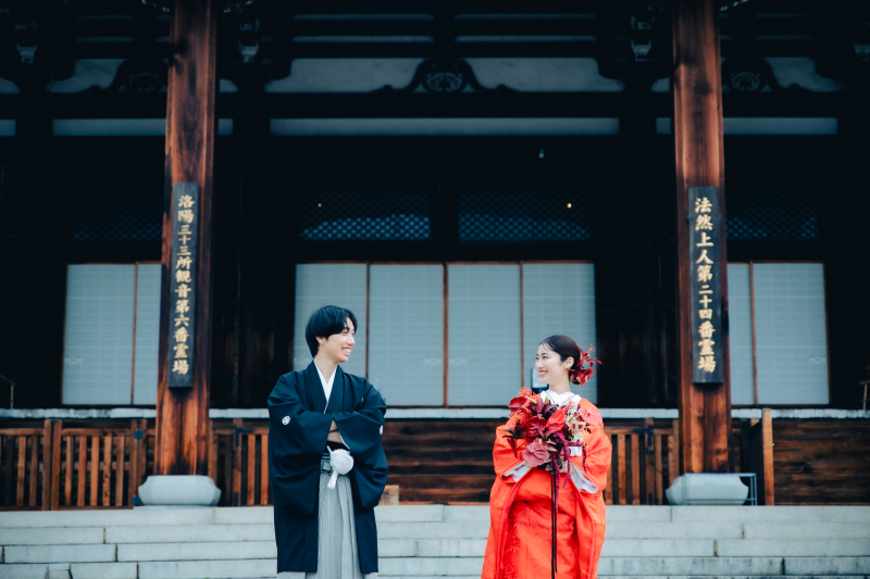 【大本山 金戒光明寺】特別拝観・申請料込み|虎の襖絵と夫婦結びの祈願フォトプラン|和装1着データ付き