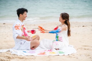 ilare wedding_ドローンフォト☆ビーチ＆グリーン