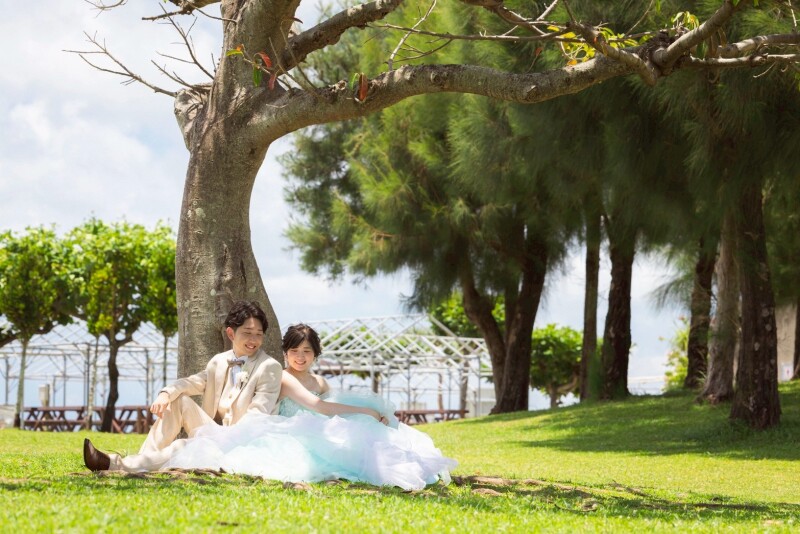 【ウェディングドレス&カラードレス】ビーチ&ガーデンPhoto(2ロケ)☆衣裳追加料金無料+ヘアメイク+100カット保障!