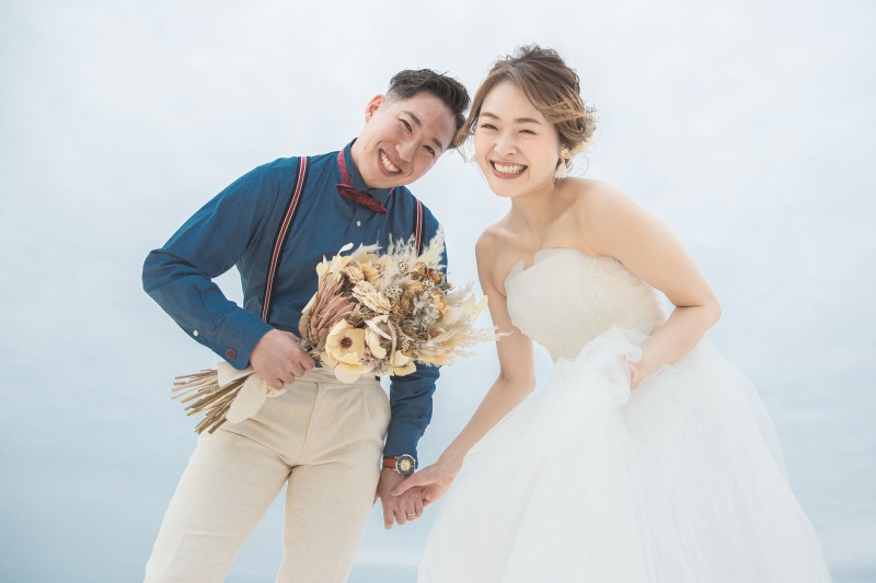 【2ロケーションフォト】お好きなロケーション2か所フォトプラン☆ビーチ&グリーン☆衣裳+ヘアメイク+100カット保障!