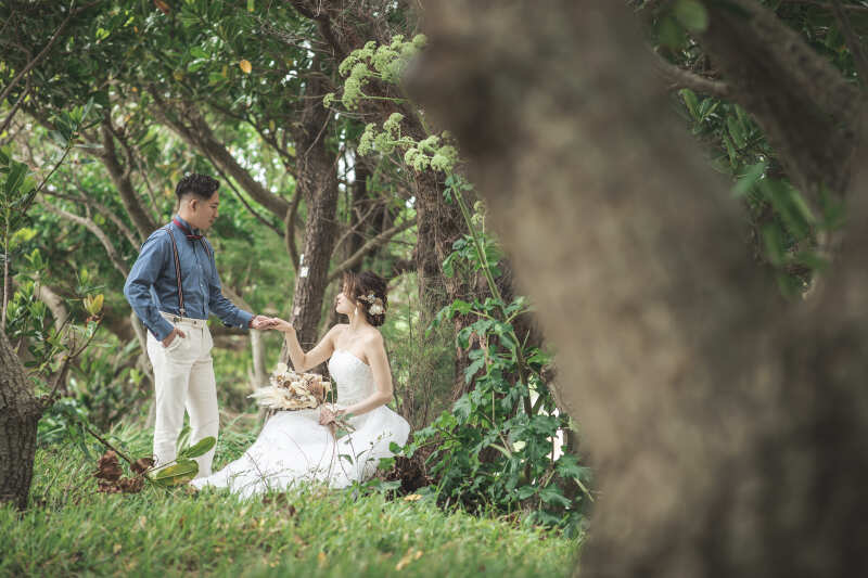 【2ロケーションフォト】お好きなロケーション2か所フォトプラン☆ビーチ&グリーン☆衣裳+ヘアメイク+100カット保障!