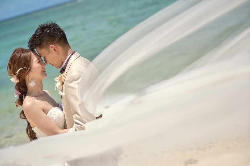 ☆ドローン撮影込み☆ビーチフォトキャンペーン☆ドレス&タキシード+ヘアメイク+100カット保障!