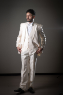 新郎タキシード　アイボリー